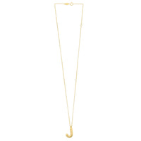 14K Yellow Gold Helium Initial J Pendant