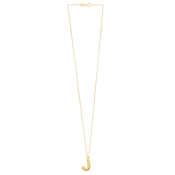 14K Yellow Gold Helium Initial J Pendant