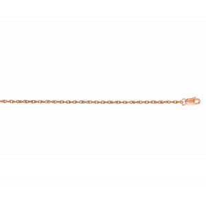 14k Rose Gold Machine Rope Chain (1.10 mm)
