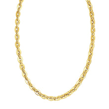 14K Yellow Gold Mirror Rolo Link Chain Necklace (7.30 mm)