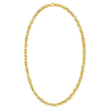 14K Yellow Gold Mirror Rolo Link Chain Necklace (7.30 mm)