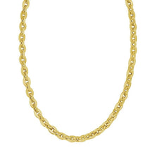14K Yellow Gold Mirror Rolo Link Chain Necklace (7.30 mm)