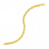14K Yellow Gold Mirror Rolo Link Chain Necklace (7.30 mm) thumbnail 4