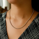 Moon Cut Bead Chain in 14k White Gold (2.50 mm) thumbnail 4