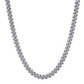 Sterling silver gunmetal finish Miami Cuban link chain 7.00 mm wide