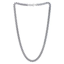 Sterling Silver Gunmetal Finish Miami Cuban Link Chain (7.00 mm)