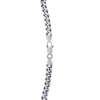 Sterling Silver Gunmetal Finish Miami Cuban Link Chain (7.00 mm)