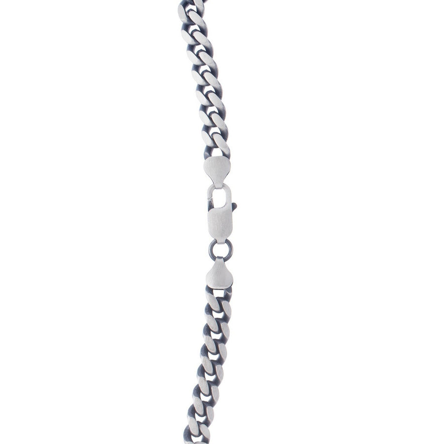 Sterling Silver Gunmetal Finish Miami Cuban Link Chain (7.00 mm)