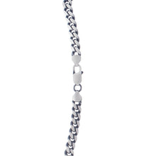 Sterling Silver Gunmetal Finish Miami Cuban Link Chain (7.00 mm)