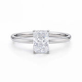 1 Carat Radiant Lab Grown IGI G/VS1 Diamond Solitaire Ring in 10K White Gold thumbnail 3