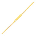 14K yellow gold children's heart link ID bracelet with spring ring clasp
