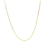 18k Yellow Gold Diamond Cut Cable Link Chain (0.80 mm) thumbnail 2
