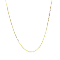 18k Yellow Gold Diamond Cut Cable Link Chain (0.80 mm)