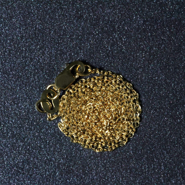 18k Yellow Gold Diamond Cut Cable Link Chain (0.80 mm)