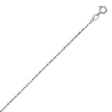 14k White Gold Machine Rope Chain (0.85 mm) thumbnail 1