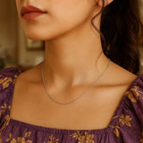 14k White Gold Machine Rope Chain (0.85 mm) thumbnail 3