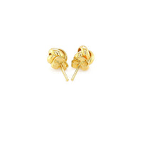10k Yellow Gold Love Knot Stud Earrings(9mm)
