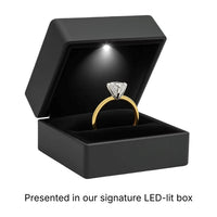 1 1/2 Carat Oval Lab Grown IGI G/VS1 Diamond Solitaire Ring in 10K Yellow Gold