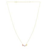 14K Tri Color Gold Triple Heart Necklace thumbnail 2
