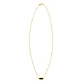 14K yellow gold necklace with hexagon onyx pendant stone