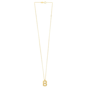 14K Yellow Gold Helium Initial B Pendant