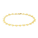 Mirror Heart Chain Bracelet in 10K Yellow Gold (4.70 mm) thumbnail 2