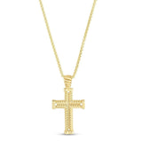 14K Yellow Gold Polished Cross Pendant thumbnail 1