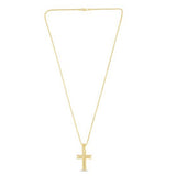 14K Yellow Gold Polished Cross Pendant thumbnail 2