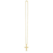14K Yellow Gold Polished Cross Pendant