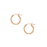Classic Hoop Earrings in 14K Rose Gold (2x20 mm) thumbnail 1