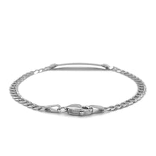 Load image into Gallery viewer, 14k White Gold Curb Link Chain Polished Childrens ID Bracelet (3.00 mm)