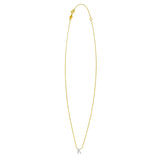 14K Yellow Gold Mini Diamond K Initial Pendant Necklace thumbnail 2