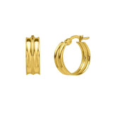 Medium Concave Hoop Earrings in 14K Yellow Gold thumbnail 1