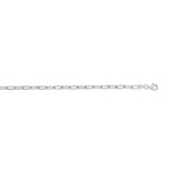 Sterling Silver Rhodium Plated Round Link Paperclip Chain (4.10 mm) thumbnail 4