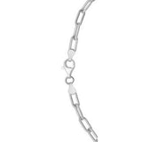 Sterling Silver Rhodium Plated Round Link Paperclip Chain (4.10 mm) thumbnail 5