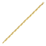 14K Yellow Gold Fancy Oval Box Link Bracelet thumbnail 1