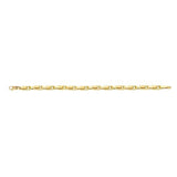 14K Yellow Gold Fancy Oval Box Link Bracelet thumbnail 2
