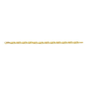 14K Yellow Gold Fancy Oval Box Link Bracelet
