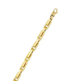 14K Yellow Gold Fancy Oval Box Link Bracelet thumbnail 3