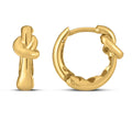 14K yellow gold love knot ring with twisted double band