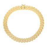 Gold Laurel Leaf Bracelet in 14K Yellow Gold (7.40 mm) thumbnail 2