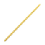 14K yellow gold French cable chain bracelet in 6.10 mm width thumbnail 1