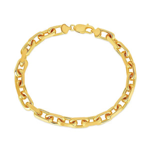 14k Yellow Gold French Cable Chain Bracelet  (6.10 mm)
