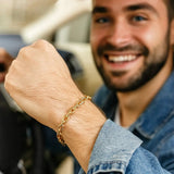 14k Yellow Gold French Cable Chain Bracelet  (6.10 mm) thumbnail 3