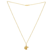 Horse Profile Medium Necklace in 14K Yellow Gold