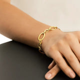 Large Flat Oval Link Bracelet in 14K Yellow Gold (7.90 mm) thumbnail 3