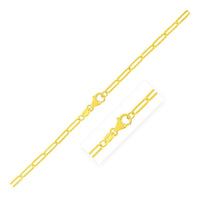 10K Yellow Gold Paperclip Chain (2.50 mm)