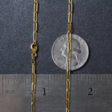 10K Yellow Gold Paperclip Chain (2.50 mm) thumbnail 7