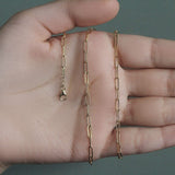10K Yellow Gold Paperclip Chain (2.50 mm) thumbnail 8