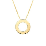 14K Yellow Gold Yours Truly Block Letter Initial O Necklace thumbnail 2